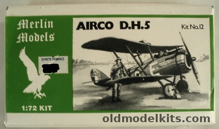 Merlin Models 1/72 Airco DH-4, 12 plastic model kit